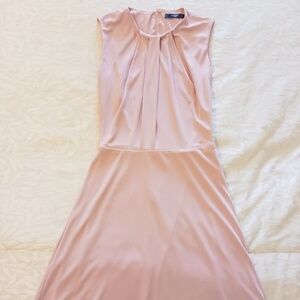 MANGO BLUSH PINK SHIFT DRESS XS